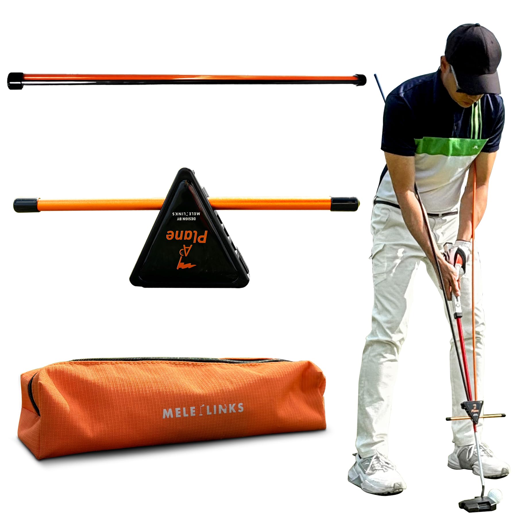MELE LINKS 2 in 1 Golf Training Aid | Teaches Proper Impact & Swing Plane | Golf Putting Training Aid | Golf Chipping Practice Aid