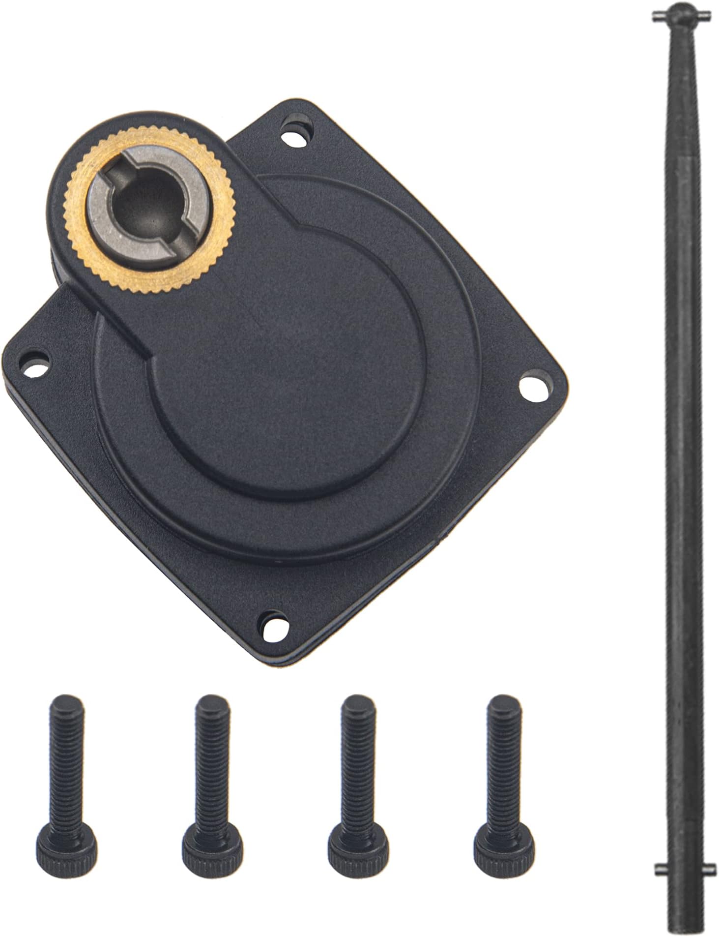 Share Goo Electric Roto Starter E-Start Backplate Power Back Cover 11012 & Drill Start Wand Power Starter Shaft Rod Pin End 11003 for 1/8 HSP HPI Redcat SH 28 Nitro Engine Rotor(Hole Centers 32mm)