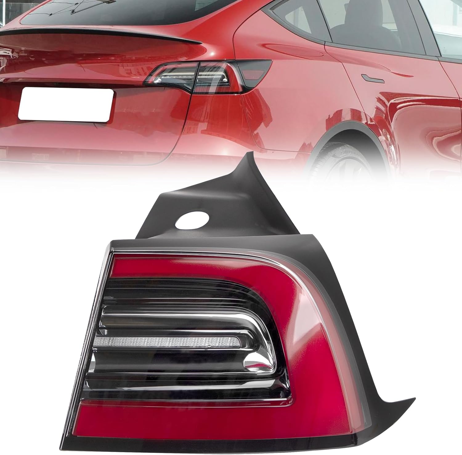 Tail Light for 2020‑2022 Tesla Model 3/Model Y, Yellow light Car Outer Tail Light 5 Wires Right Side Rear Brake Lamp Replacement for Model 3/Y Outer Tail Light