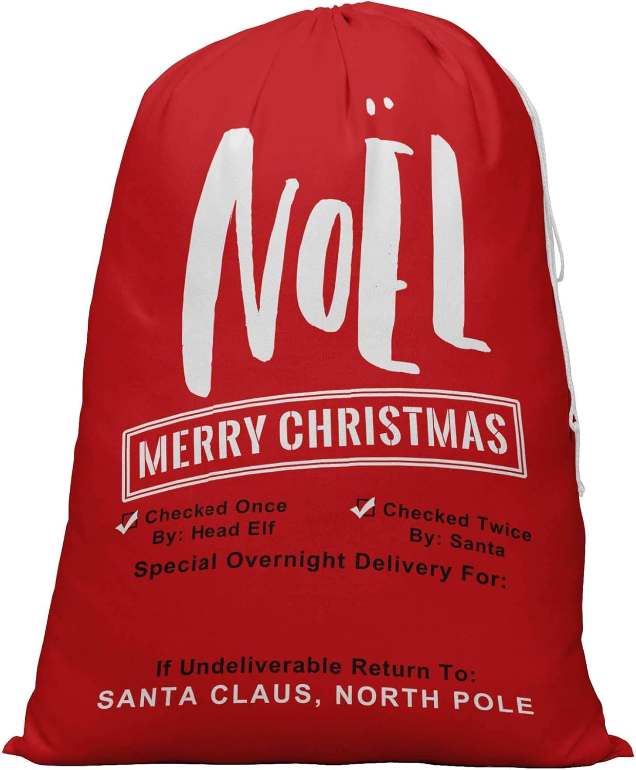Printtoo Pack of 2 Drawstring Special Delivery Extra Large Size Christmas Sack Re-Usable Xmas Present Storage 27x20 Inch