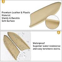 Vista 6 de Compatible con paneles de puerta de Honda Accord Tapa de apoyabrazos 2008-2012, 2 piezas de cubierta de apoyabrazos de panel de puerta de cuero PU