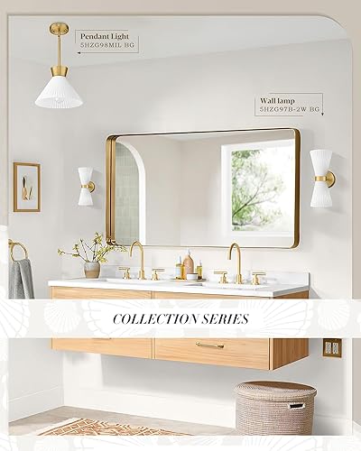 Miniatura 6 de Aplique dorado de pared, lámpara de tocador de una sola pared, lámpara de pared dorada cepillada, moderna lámpara de pared para interiores con