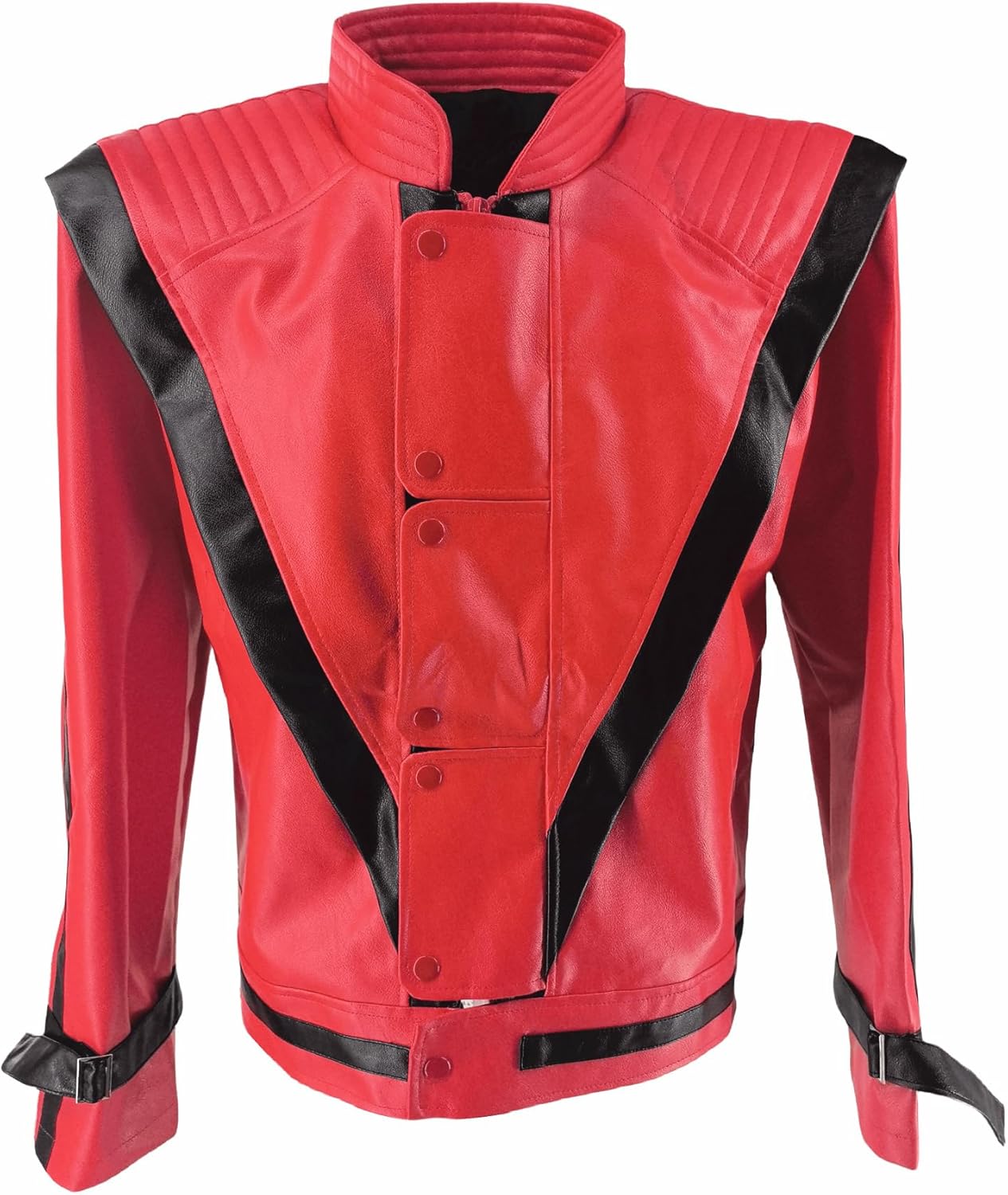 Red Leather Jacket for Audlts Kids Tolloder Dance Costumes Celebrate Festival Dress Halloween - Image 5