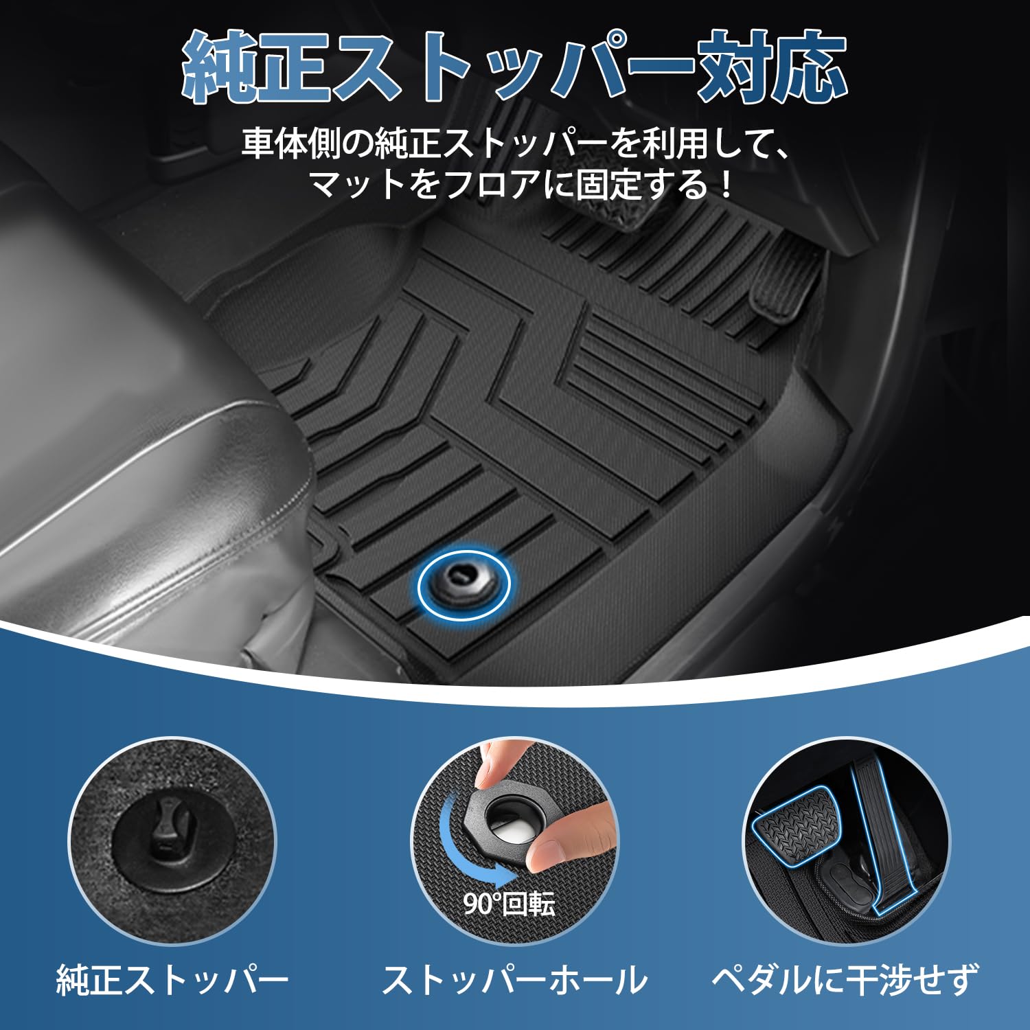 Amazon | Kotesoto トヨタ ランドクルーザー250系 7人乗り フロア 