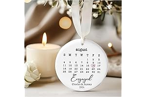 Personalized Engagement Ornament Gift, Map Ornament