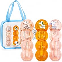 CELAVI x PEANUTS Snoopy Lip Oil with Cosmetic Bag, 3 Pc, Blue - Hydrating Lip Care, Cute Makeup Gift for Teens & Women