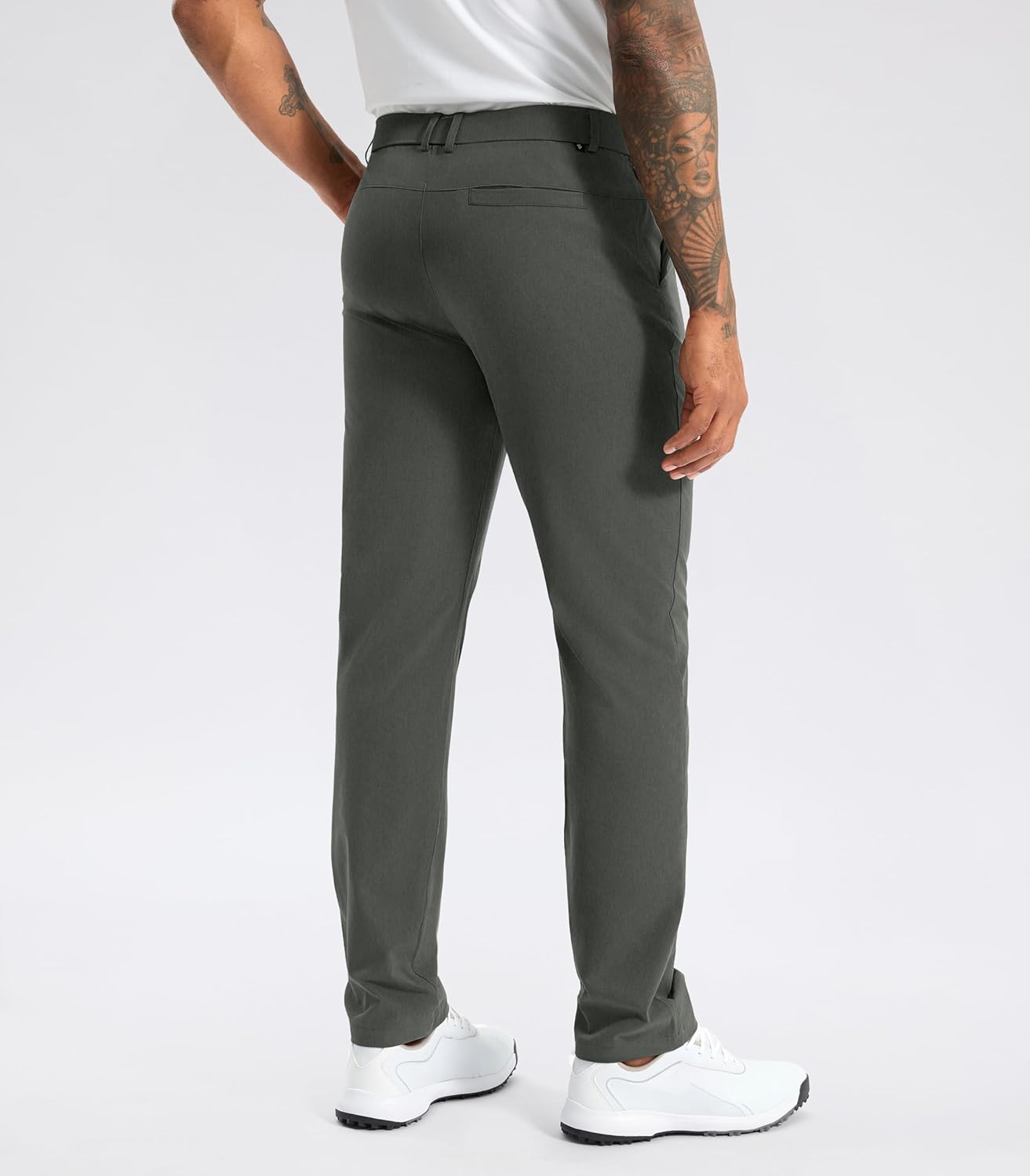 Soothfeel Mens Golf Pants Classic Fit Stretch Work Dress Pants 30"/32"/34" Quick Dry Lightweight Casual Trousers with Pockets - Image 2