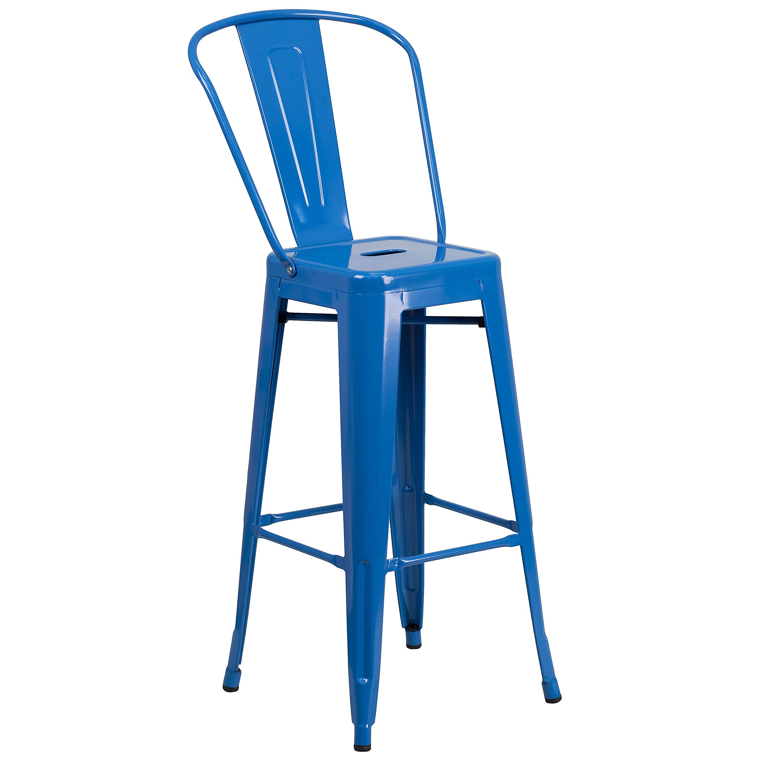 Flash Furniture Blue / Set of 1 / Metal Seat Barstools
