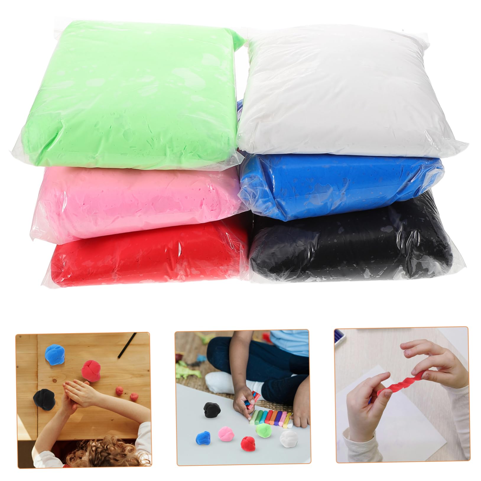 Genérico 6 Arcilla de moldear moldes para mini para hornear arcilla de color para Creaciones coloridas con modelar seca al aire de aire