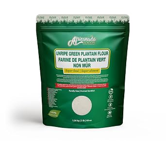 Africanada Green Plantain Flour 1.36kg | Gluten-Free Resistant Starch | African Superfood Flour for Baking, Pancakes, Fufu & Smoothies