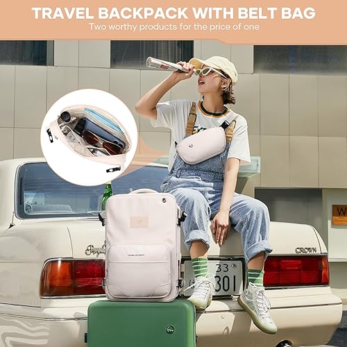 Miniatura 9 de Maelstrom Mochila de viaje para hombres y mujeres, mochila de mano de 35 litros para viajar en avión, con bolsa de cinturón de moda, mochila casual