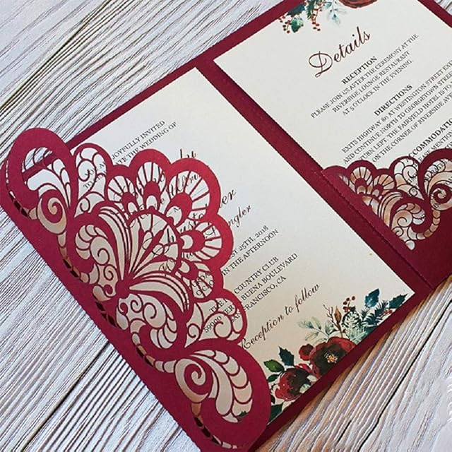 Metal Embossing Lace Cutting Dies Stencils Scrapbooking Wedding Invitation Lace Flower Border Dies Cuts for DIY Crafts New Year Wedding Valentine's Present Greeting Cards Photo Album Decorative
