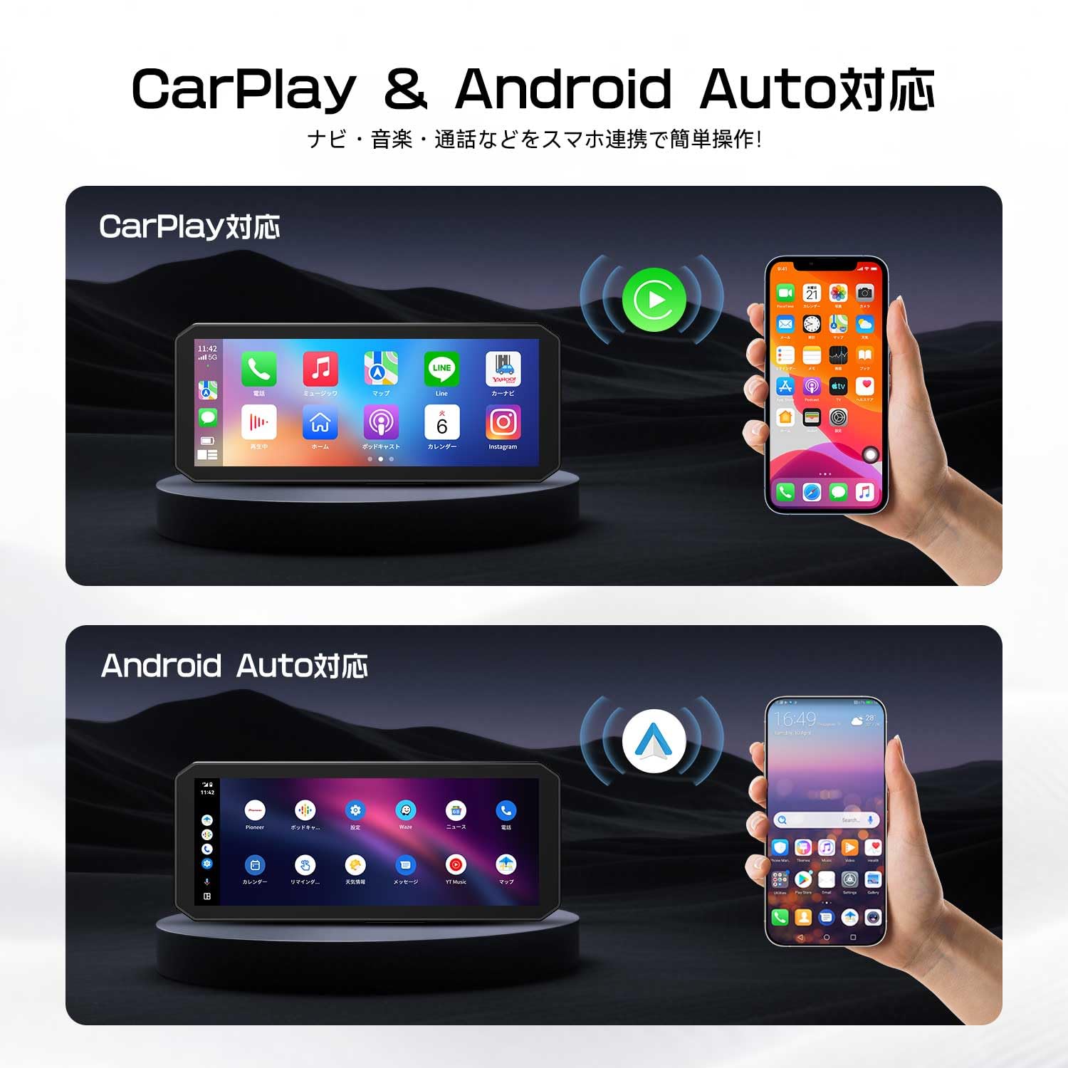 Amazon.co.jp: OKYES バイク ドライブレコーダー 【7インチ大画面+TPMS