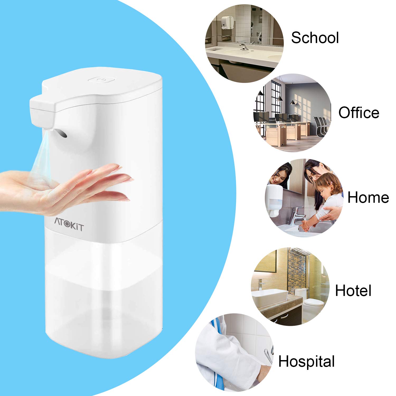 ATOKIT Automatic Alcohol Dispenser Touchless Infrared Induction Alcohol