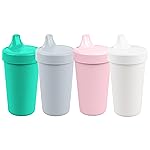 Re-Play Made in USA 10 Oz. Sippy Cups for Toddlers, Pack of 4 - Reusable Spill Proof Cups for Kids, Dishwasher/Microwave Safe - Hard Spout Sippy Cups for Toddlers 3.13 x 6.25, Fresh