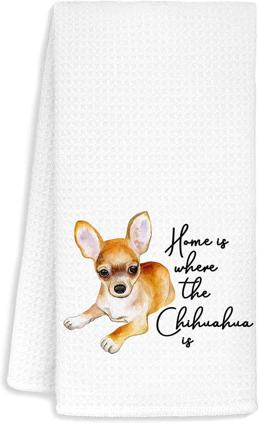 Chihuahua Gifts: Kitchen & Bath Towels - 16x24 Inch, Cute Decor for Chihuahua Lovers