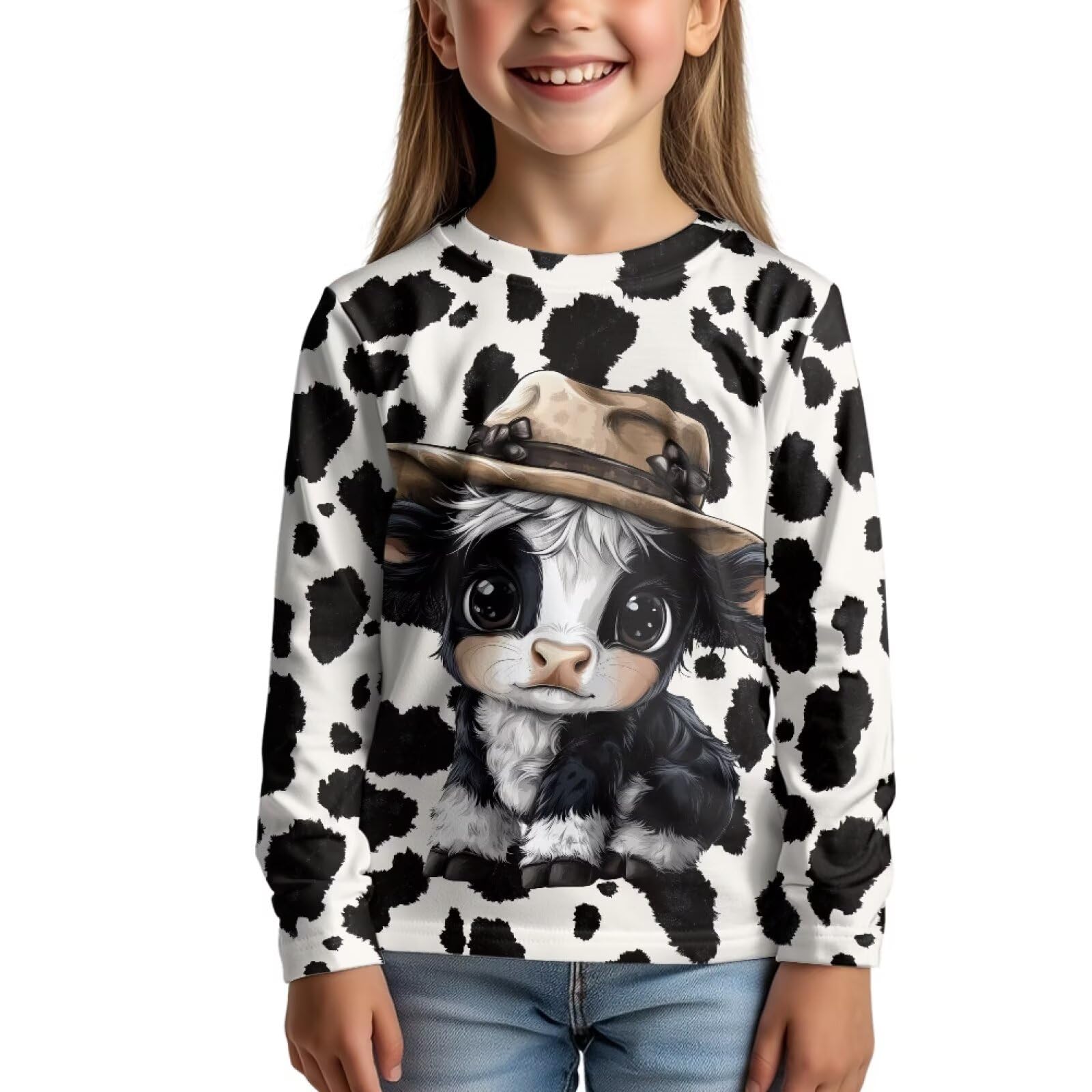 Uourmeti Girls Graphic Tees Long Sleeve T Shirts for Teens Casual Tshirts Junior Sportswear Fall Tops