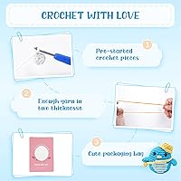 Vista 5 de Wadukud Kit de ganchillo para principiantes, kit de animales de ganchillo para adultos y niños, kit de inicio de ganchillo con tutoriales en video