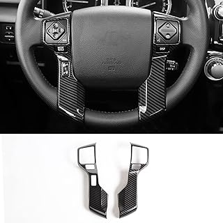 Voodonala for 4runner Steering Wheel Cover Decoration Trim fit Toyota 4runner SUV 2010-2019(Carbon Fiber Grain)