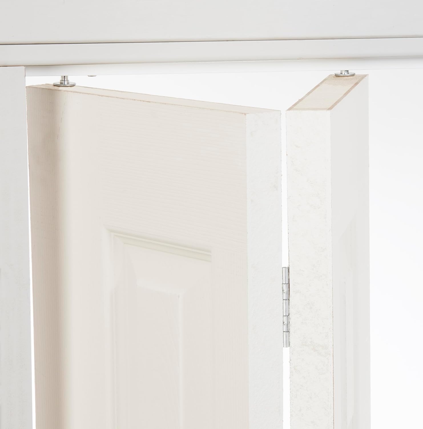 national hardware n343-715 folding door hardware set, 36-inches, steel track included, adjustable, white white 36 inch similar