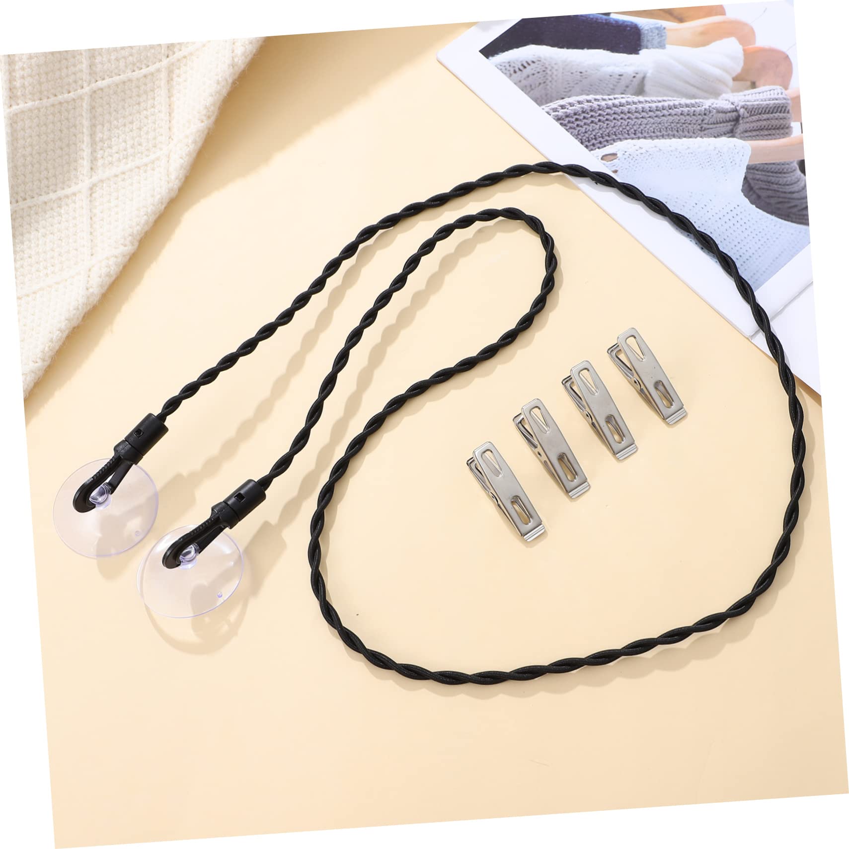 Cabilock Juego De 3 Perchas De Viaje Retráctiles para Exteriores con Clips (2 Unidades)