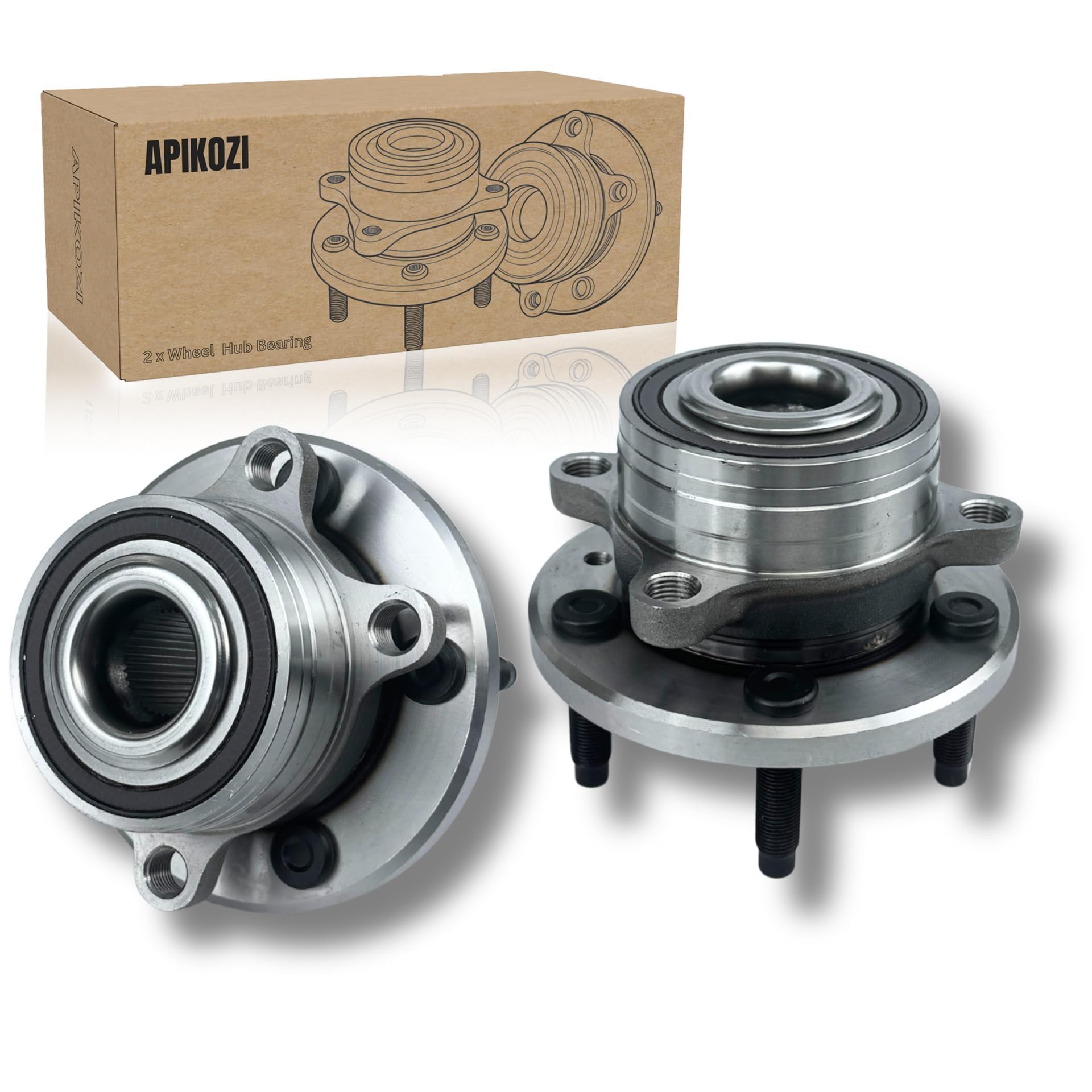 512460 front/rear wheel hub and bearing assembly fit for ford police interceptor utility explorer 2011 2012 2013 2014 2015 2016 2017 2018 5 lugs oe 512460 ha590446 br930809
