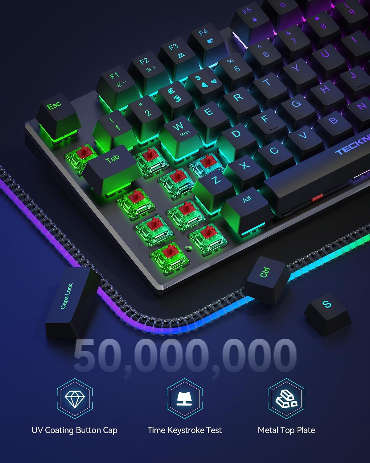 Mechanical Gaming Keyboard, Red Switches Keyboard thumbnail 4
