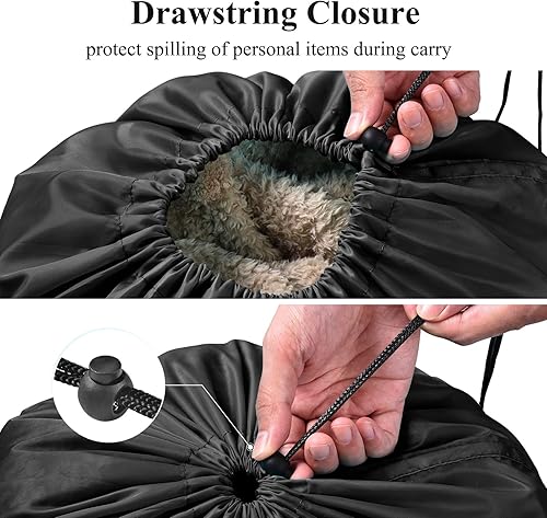 Miniatura 4 de OTraki Bolsas de viaje para ropa sucia de lavandería de 24 x 32pulgadas, 2 unidades de uso pesado con cordón de ajuste, bolsa organizadora,