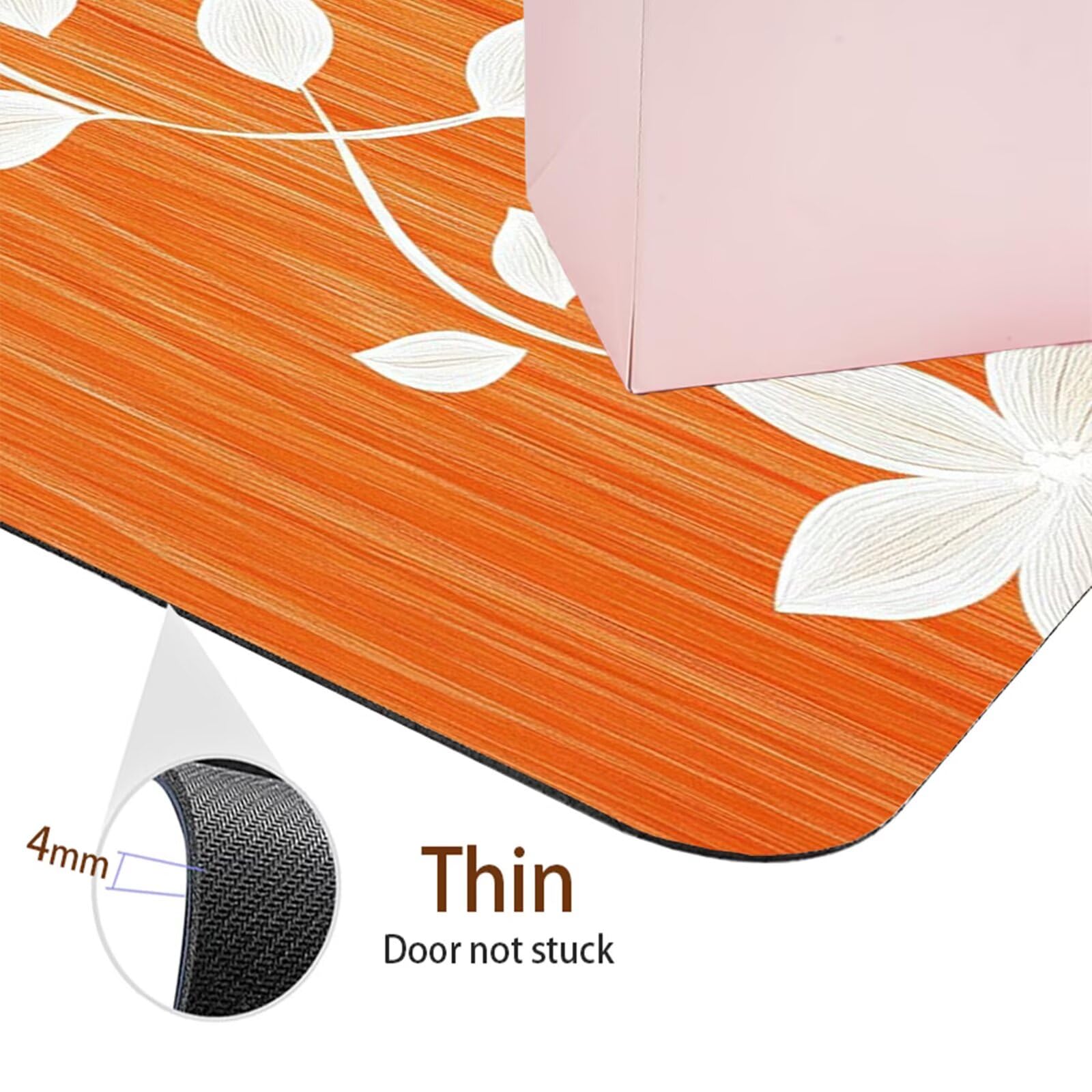 Tappetino da Bagno Antiscivolo Tappeto Bagno Super Assorbente Tappeto Cucina ad Asciugatura Rapida Facile da Pulire Tappetino Doccia Tappeti Cucina per Zerbino Ingresso Interno Giallo 140x200cm 7-1433