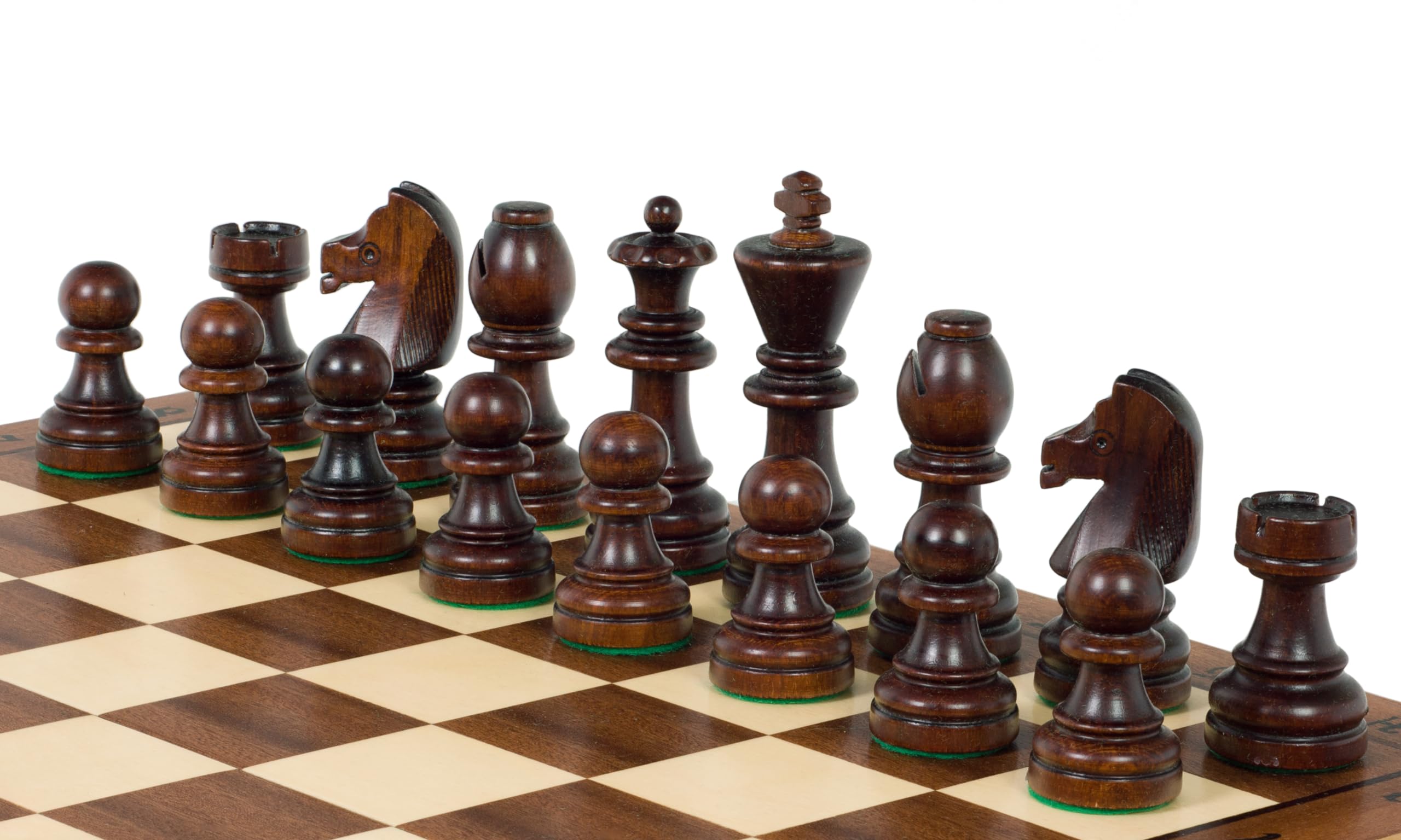Sunrise Chess & Games Eleganti scacchi all'alba, Set scacchi da torneo Sunrise Chess n. 7 (50x50 cm) intarsiati - set scacchi di prima classe con figure Staunton fatte a mano e scacchiera