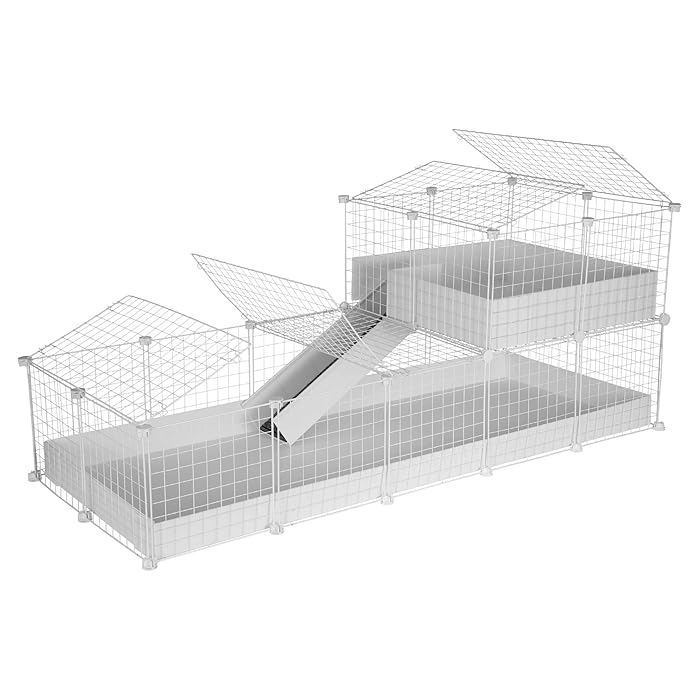Buy CagesCubes CyC Deluxe Cage (Base 2X5 + Loft 2x2 White Panel