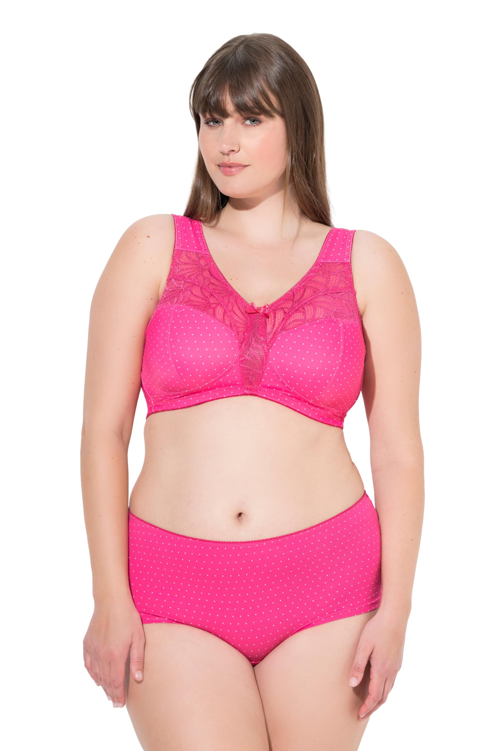 Ulla Popken Damen große Größen Übergrößen Plus Size Entlastungs-BH, Spitze, ohne Bügel 830389