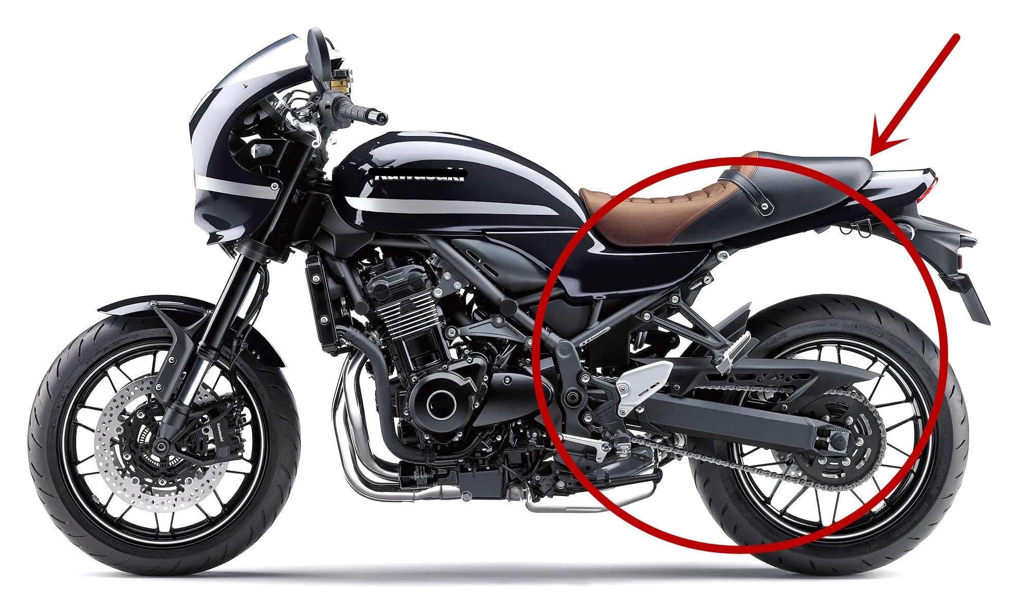 MYVPRO Schutzblech Zubehör Passend Für Kawasaki Für Z900 RS Für Z900RS 2018–2023. Motorrad-ABS-Zubehör, Hintere Kotflügelabdeckung Motorrad Fender Auto & Motorrad