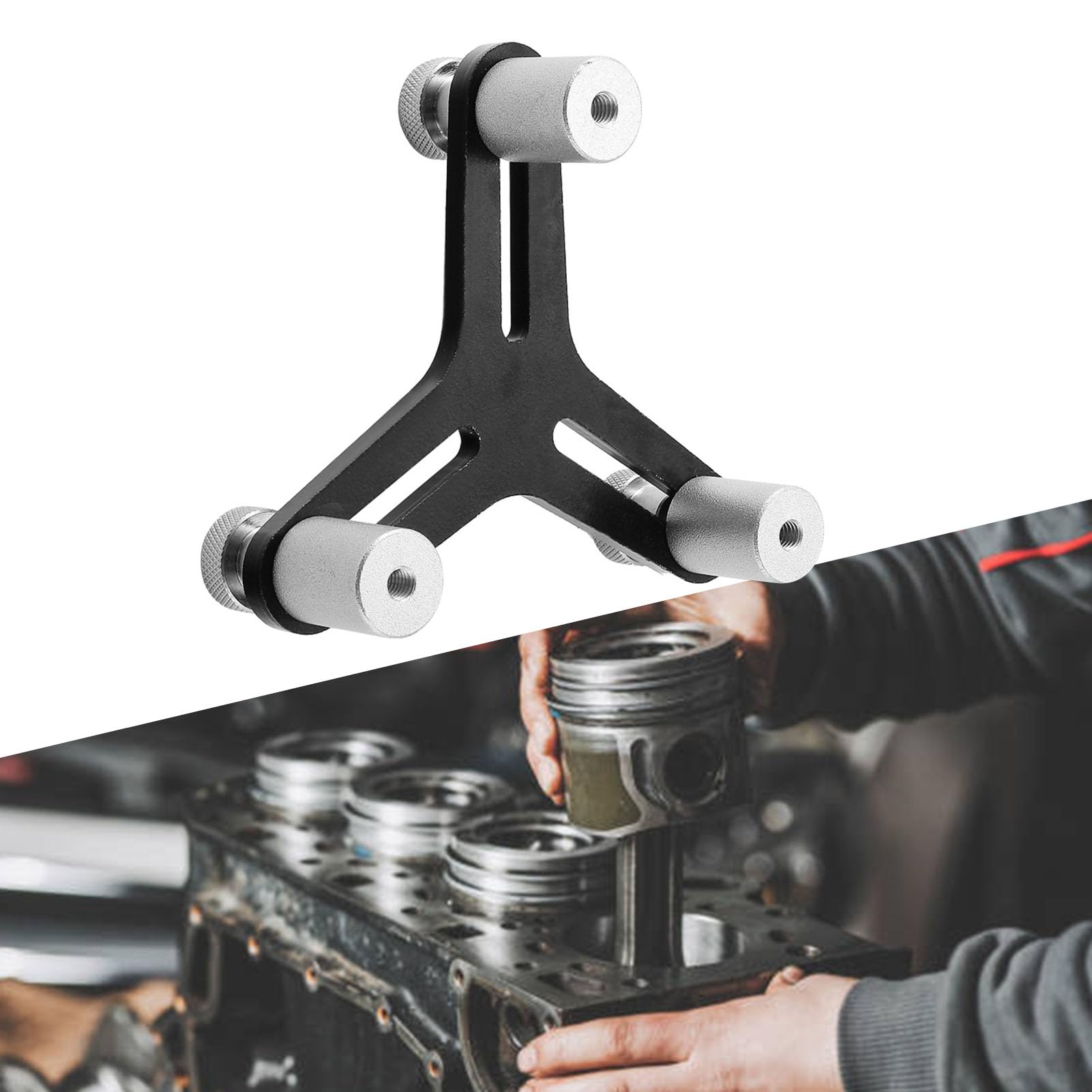 Ausla Outil Universel D'équarrissage de Segments de Piston, Gamme D'alésage de 2 à 5 Pouces, pour L'étalonnage du Jeu d'extrémité des Segments de Moteur