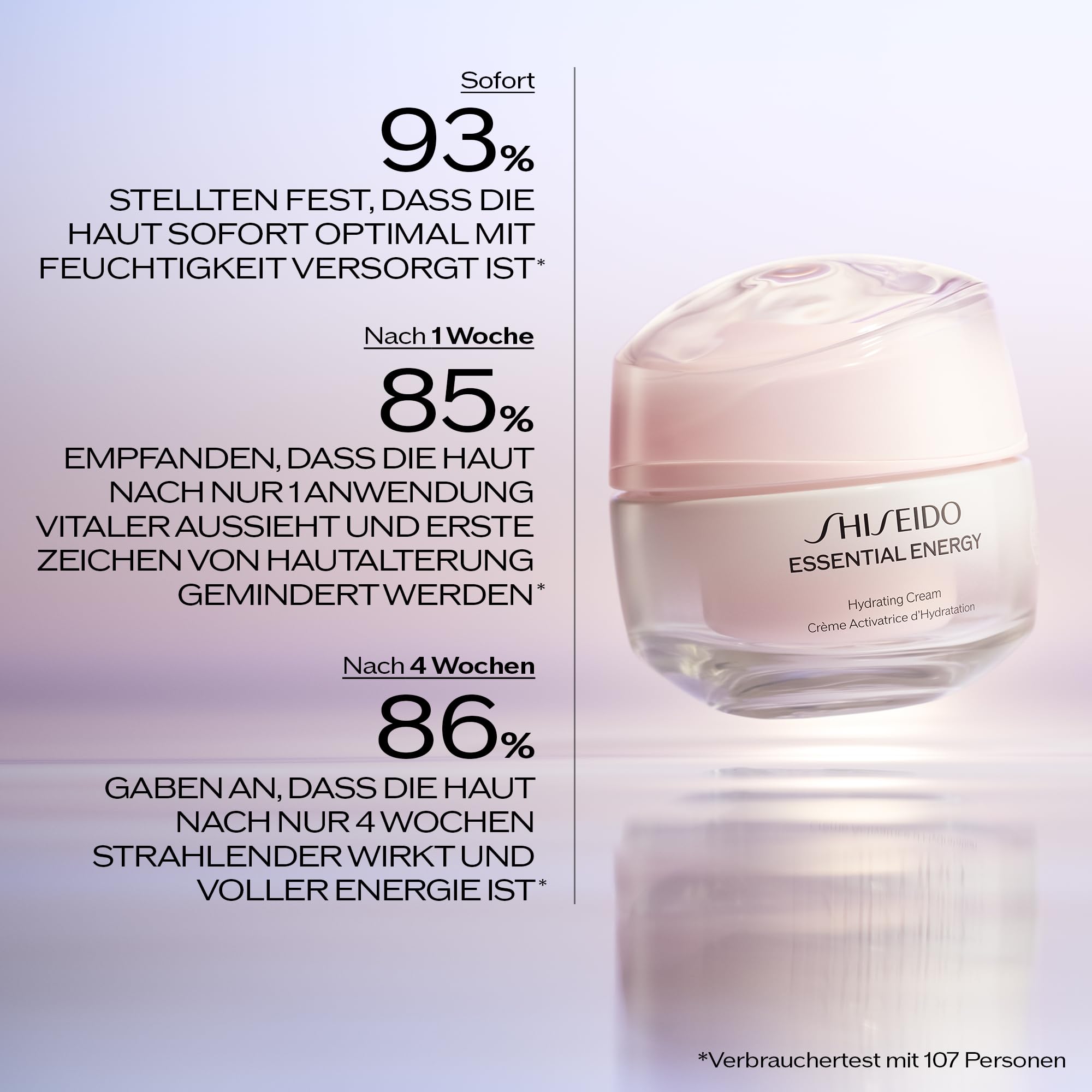 Shiseido I Essential Energy I Hydrating Face Cream I Beugt Linien vor