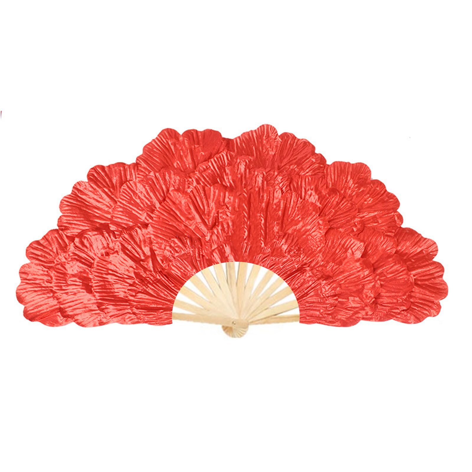 NEWFT Chinese Styles Elegant Large Peony Petal Dance Fan for Dancers and Traditional Culture Enthusiasts Elegant Handheld Fan