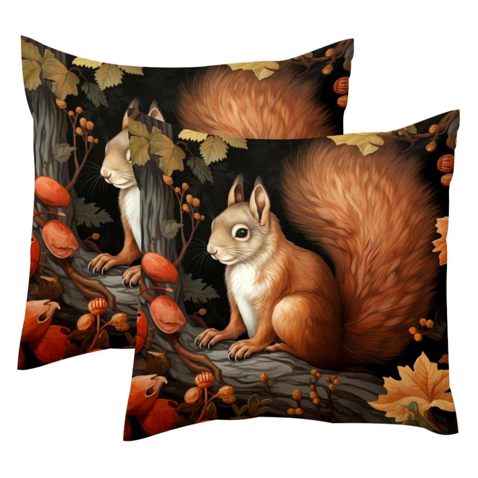 Housse de coussin velours écureuil : douceur et finitions premium