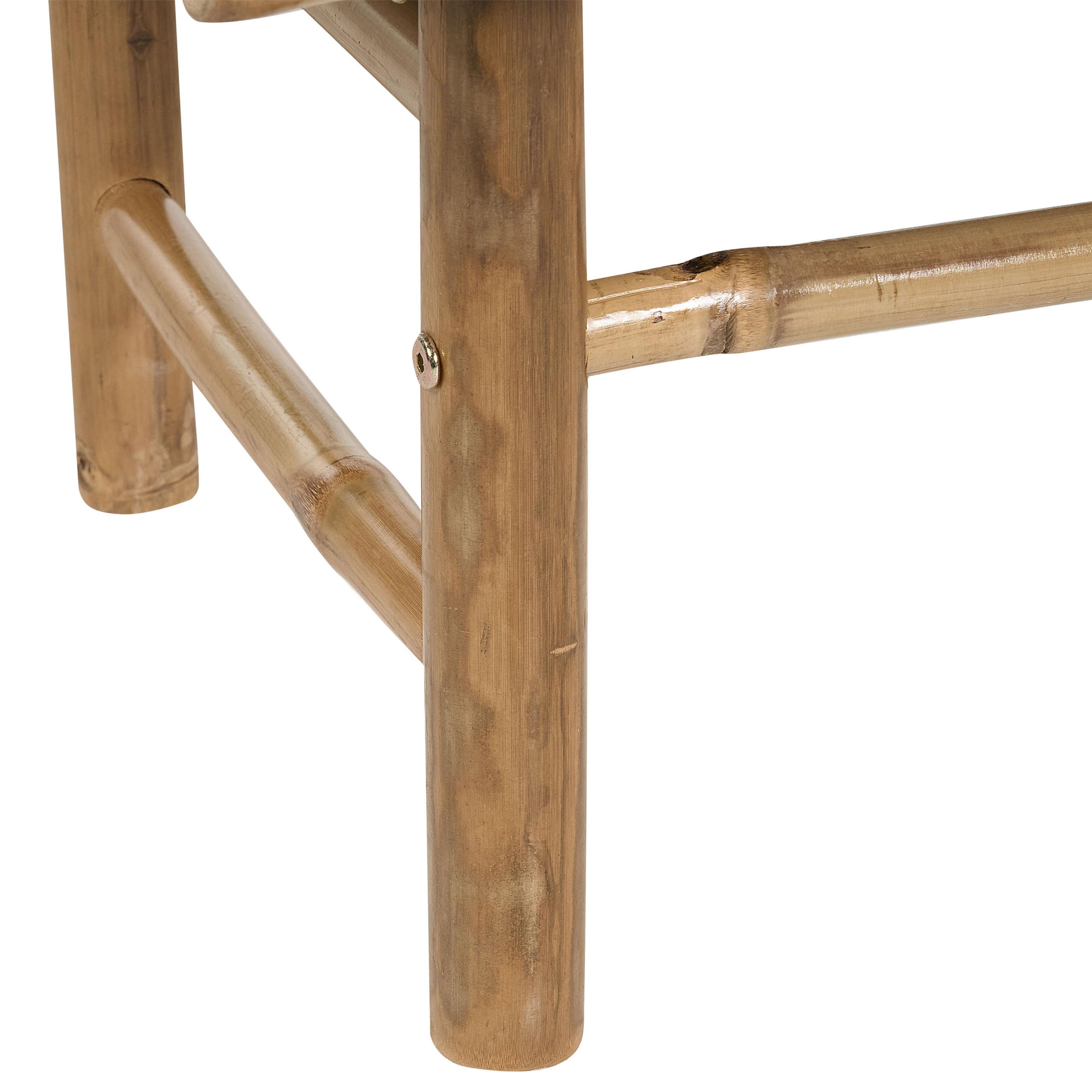 Beliani Table Basse en Bambou Ton Bois Clair Rectangulaire 80 x 45 cm Style Rustique Todi