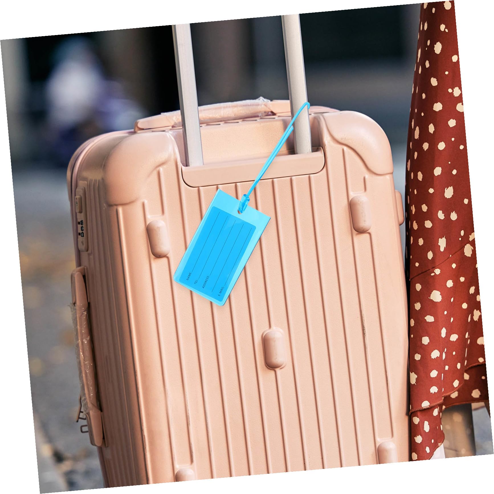 Homoyoyo 100 Stück Pvc Kofferanhänger Wiederverwendbar mit Adressschild für Koffer und Golf Taschen für Reisen und Flughafen Check