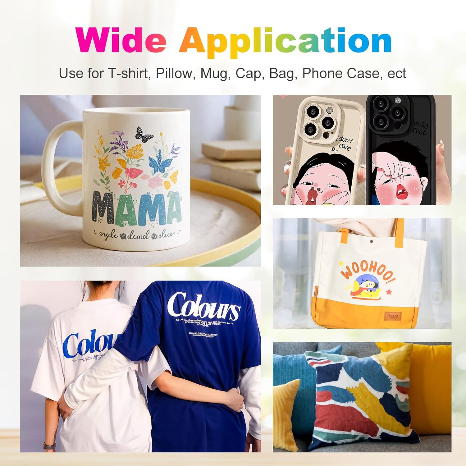 Sublimation Ink Refill Bottles Compatible for 2800 2810 2400 1810 2710 2720 2711 2726 4800 2850 2820 2803 2830 2850 2820 Inkjet Printers Heat Press Transfer on Mugs T-Shirts(5-Pack)