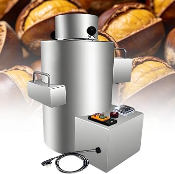 Chestnut Peeling Machine,Automatic Slotting Machine for Nuts with 12/16/18 Blades,No Damage to Chestnuts,Perfect for Hazelnuts,Macadamia Nuts,Walnuts 16Blade