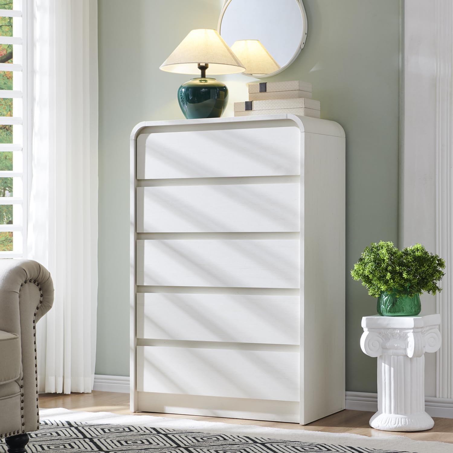 Amazon.com: Aitjunz Modern 5 Drawers Dresser for Bedroom, 45" Tall Dressers & Chests of Drawers ...