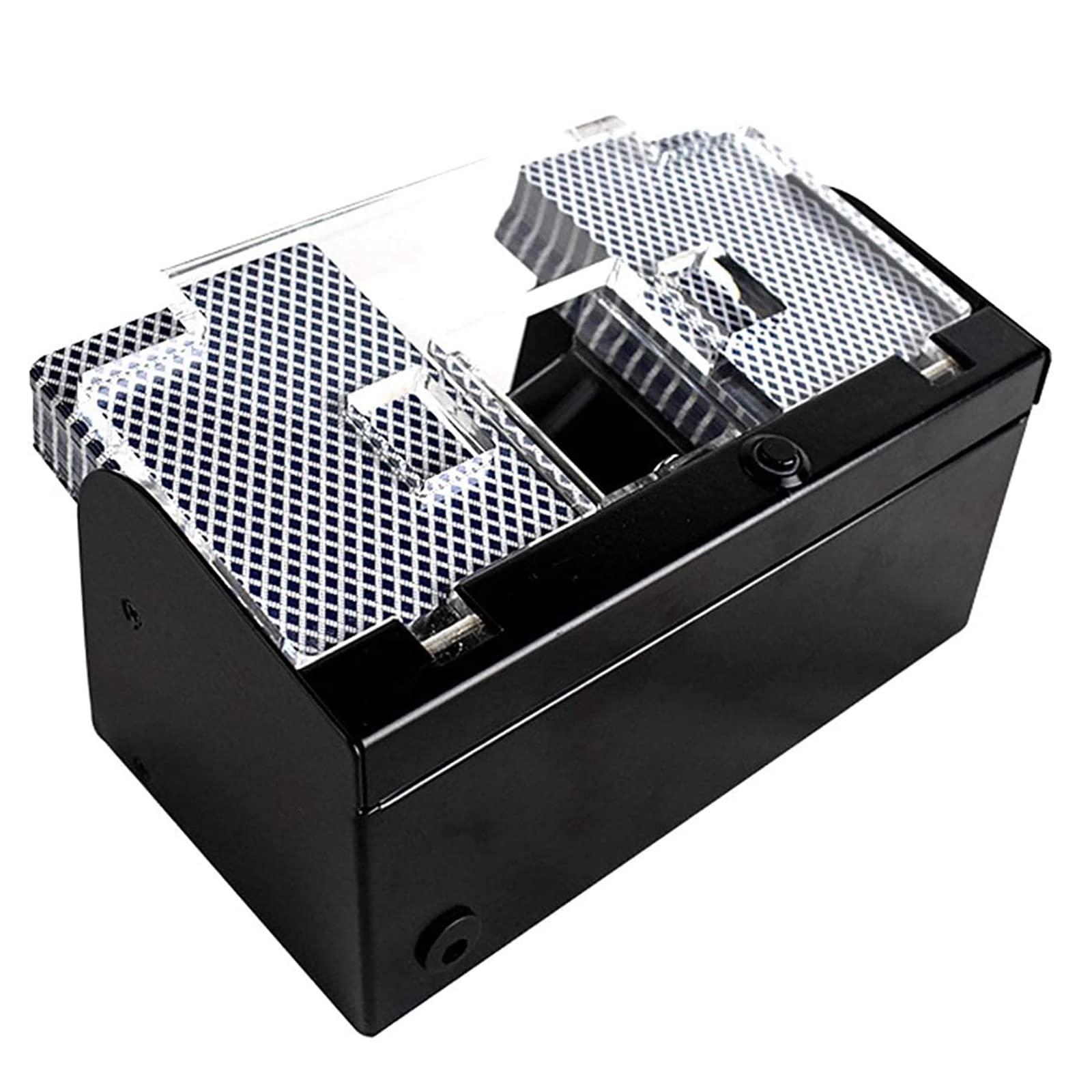 NGARY Barajador De Cartas De Póquer, Mezclador Automático De Cartas Deluxe De 2 Barajas, Pausa Automática Y Operación con Una Sola Tecla, para El Hogar, Viajes, Negocios | Juegos De Cartas