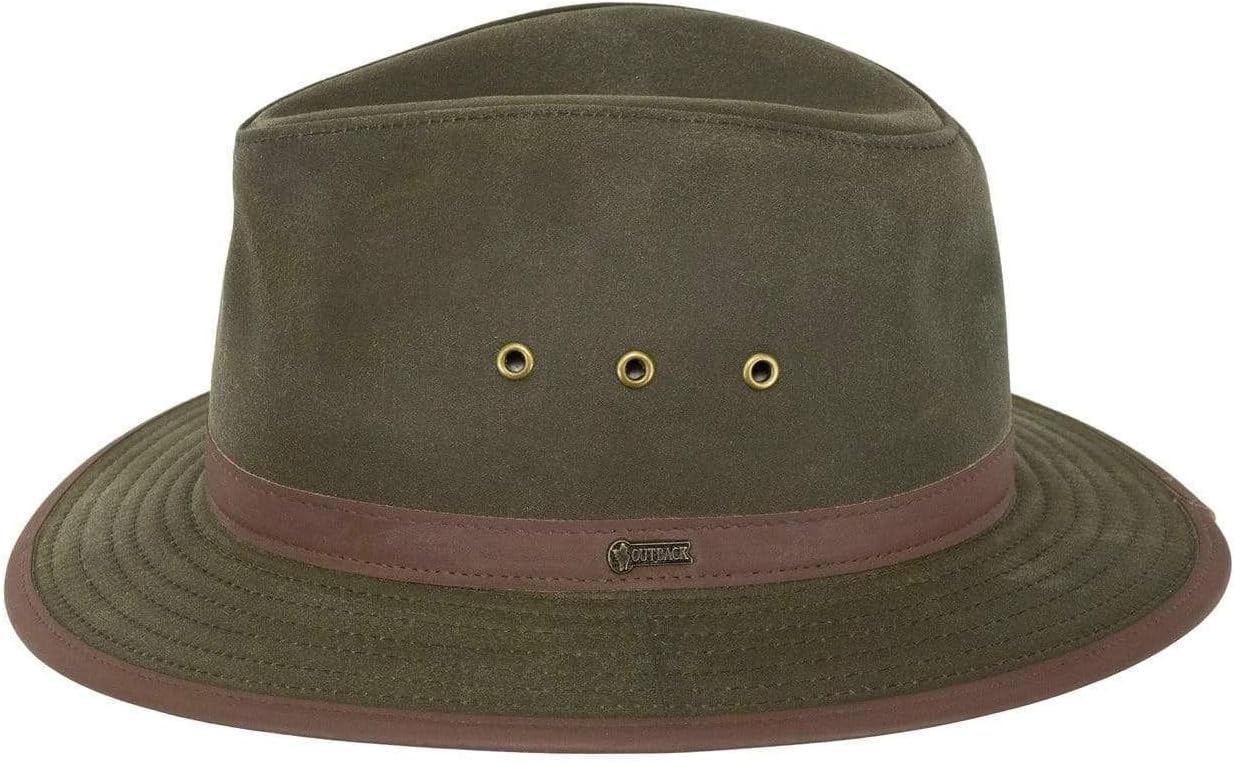Outback Trading Company Unisex 1462 Madison River Sun-Protective Waterproof Crushable Cotton Oilskin Hat - Image 2
