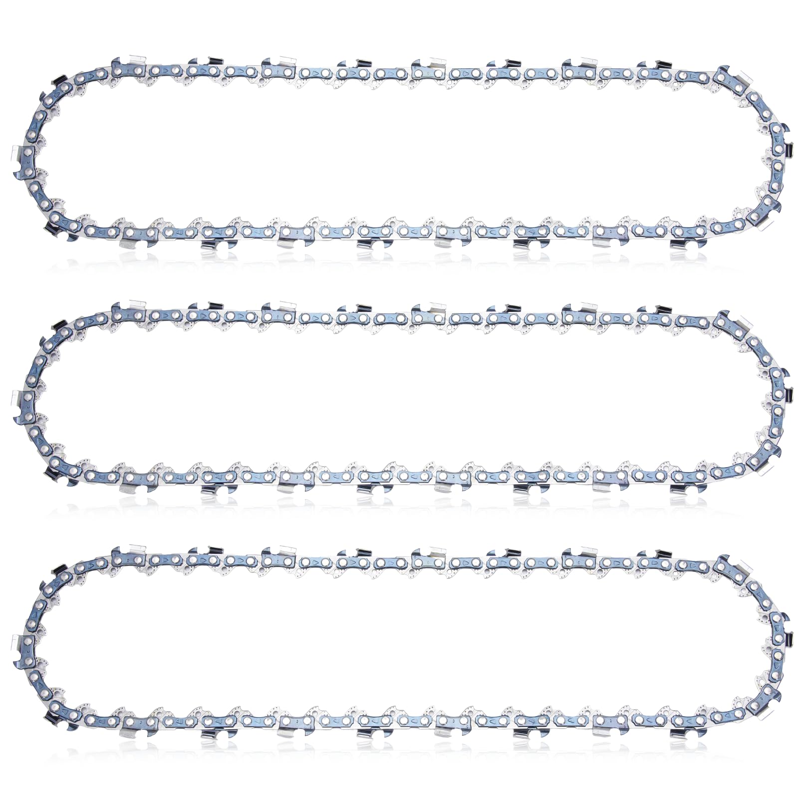 Adefol Pack of 3 Saw Chains for Blade 3/8 Inch LP 1.1 mm 44 TG, for Stihl MS162 MSE170C MS194T, Replacement OEM 3610 000 0044 (12 Inch)