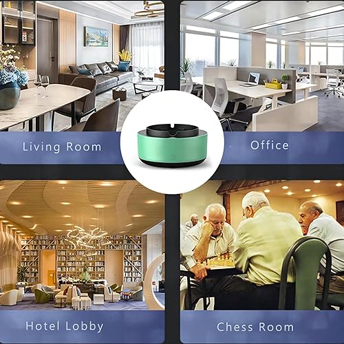 Miniatura 8 de Cenicero sin humo, purificador de aire 2 en 1, ceniceros multifuncionales sin humo con filtro, ceniceros purificadores para cigarrillos de automóvil