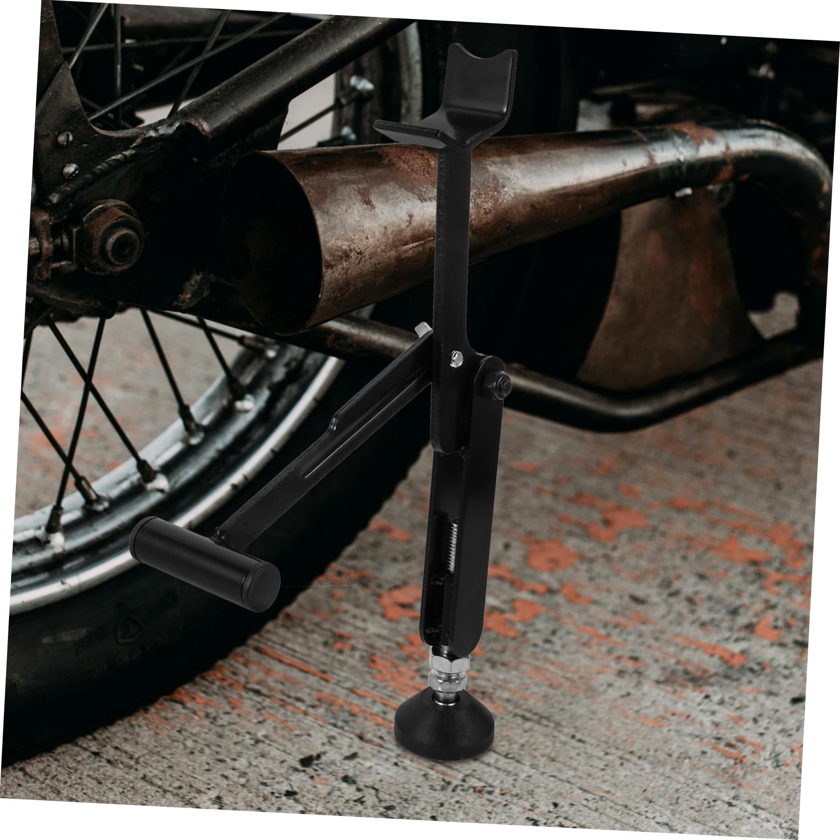 PRETYZOOM Soporte Elevador de Ruedas para Motocicletas, Herramienta de Mantenimiento para Motos Mecanismo de Elevación y Transporte Fácil