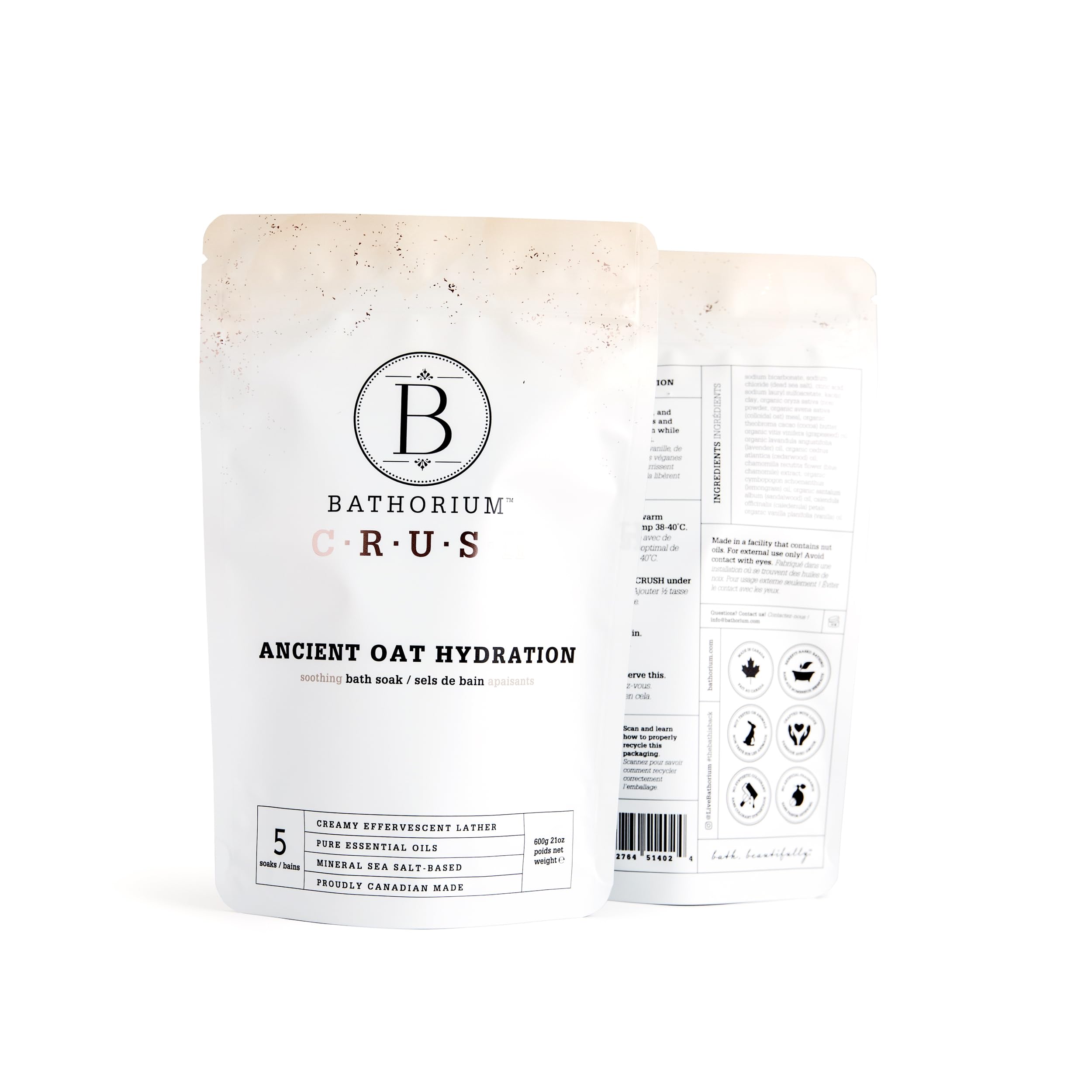 Bathorium Ancient Oat Hydration Crush Bath Soak, 21 oz