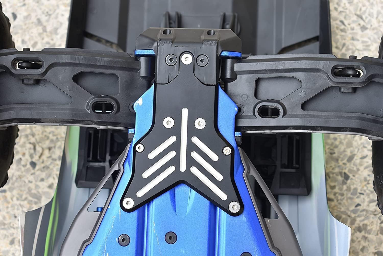 Aluminium Alloy Rear Skid Plate 9536 Chassis Protector Guard Armor for Traxxas 1/8 Sledge Monster Truck 95076-4 - Blue