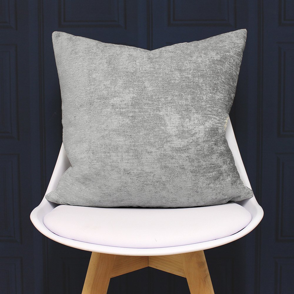 Riva Paoletti Hampton Cuscino 50x50 Cm Con Fodera In Ciniglia Iridescente - Colore Pear/Peacock, Senza Imbottitura